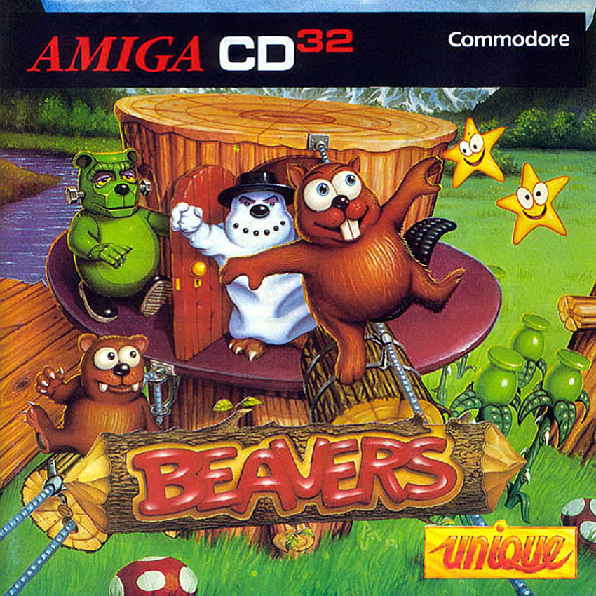 Beavers box art for Amiga CD32